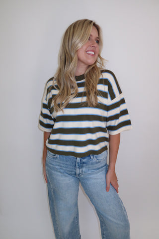 Three Of A Kind Stripe Sweater