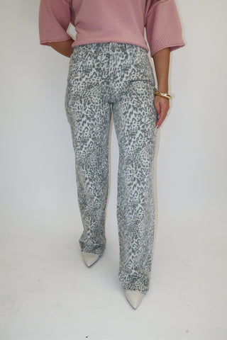 On The Prowl Leopard Wide Leg Jeans