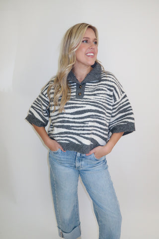 Untamed Side Zebra Sweater