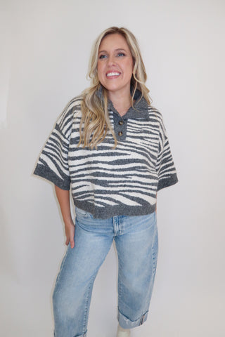 Untamed Side Zebra Sweater