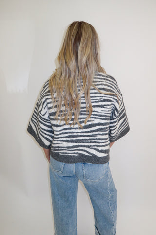 Untamed Side Zebra Sweater