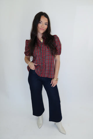 Crossing Paths Plaid Top