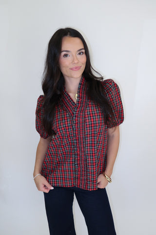 Crossing Paths Plaid Top