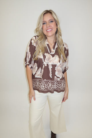 Flower Press Floral Top
