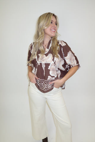 Flower Press Floral Top