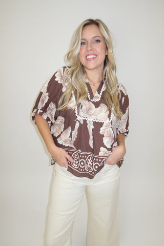 Flower Press Floral Top