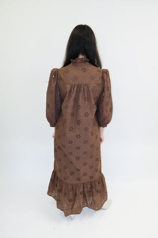 Made An Impression Eyelet Midi Dress - The Pink Tulip Clothing