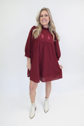 Love In The Details Eyelet Dress - The Pink Tulip Clothing
