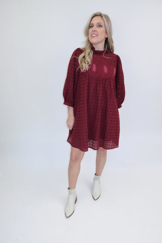 Love In The Details Eyelet Dress - The Pink Tulip Clothing