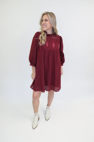 Love In The Details Eyelet Dress - The Pink Tulip Clothing