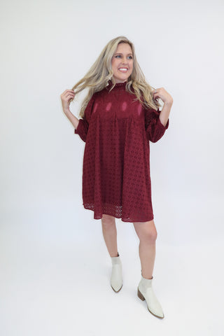 Love In The Details Eyelet Dress - The Pink Tulip Clothing