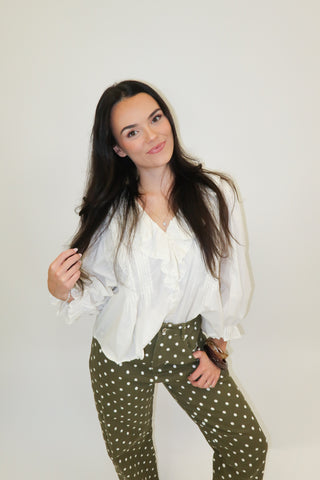 All The Right Details Ruffle Top - The Pink Tulip Clothing