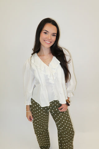 All The Right Details Ruffle Top - The Pink Tulip Clothing