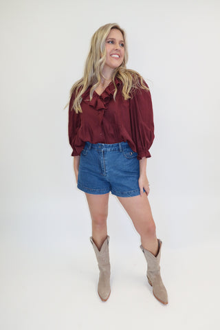 All The Right Details Ruffle Top - The Pink Tulip Clothing