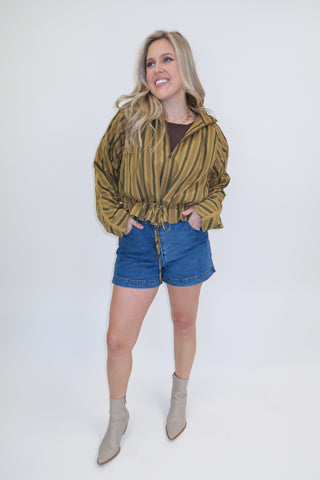 Out For The Weekend Stripe Jacket - The Pink Tulip Clothing