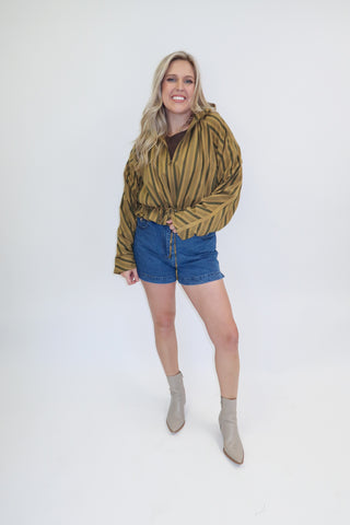 Out For The Weekend Stripe Jacket - The Pink Tulip Clothing