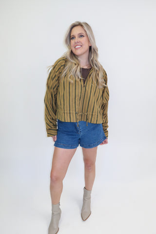 Out For The Weekend Stripe Jacket - The Pink Tulip Clothing