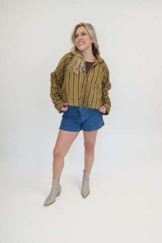 Out For The Weekend Stripe Jacket - The Pink Tulip Clothing