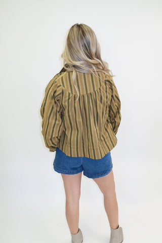 Out For The Weekend Stripe Jacket - The Pink Tulip Clothing