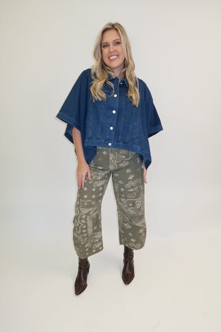 The Detour Denim Poncho Jacket