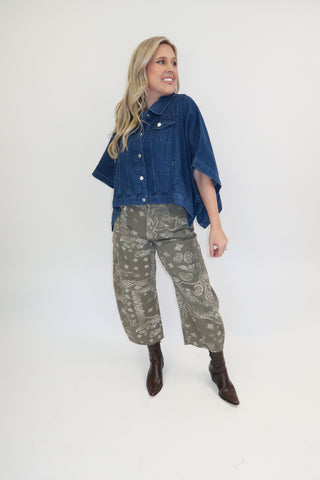 The Detour Denim Poncho Jacket