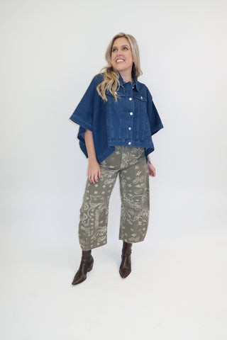 The Detour Denim Poncho Jacket
