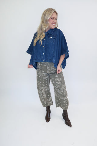 The Detour Denim Poncho Jacket