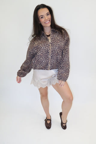 Call Of The Wild Leopard Bomber - The Pink Tulip Clothing