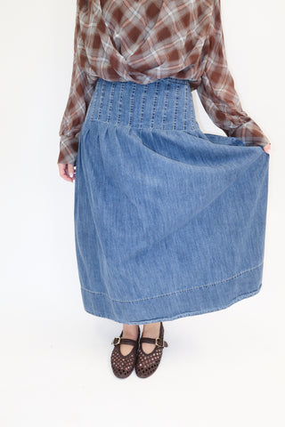 It Comes Naturally Midi Skirt - The Pink Tulip Clothing