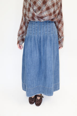 It Comes Naturally Midi Skirt - The Pink Tulip Clothing