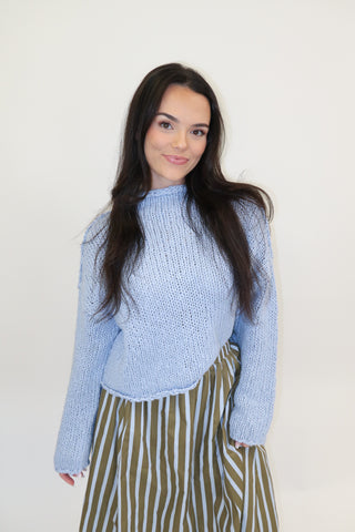 Cloud Nine Open Knit Sweater - The Pink Tulip Clothing