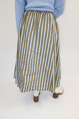 Going Coastal Stripe Midi Skirt - The Pink Tulip Clothing