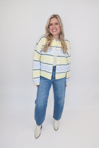 All Mixed Up Stripe Cardigan