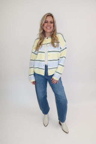 All Mixed Up Stripe Cardigan