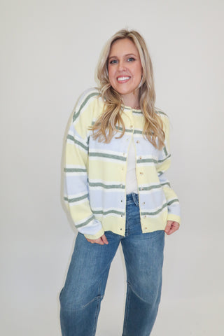 All Mixed Up Stripe Cardigan