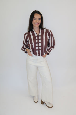 Plot Twist Stripe Top - The Pink Tulip Clothing