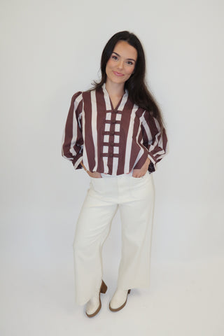 Plot Twist Stripe Top - The Pink Tulip Clothing
