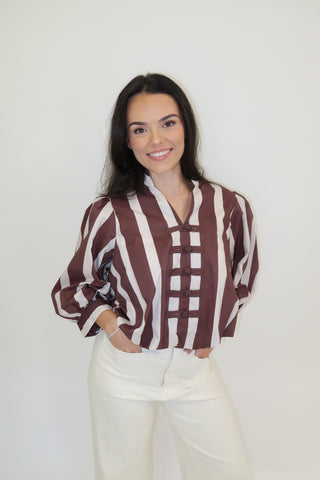 Plot Twist Stripe Top - The Pink Tulip Clothing