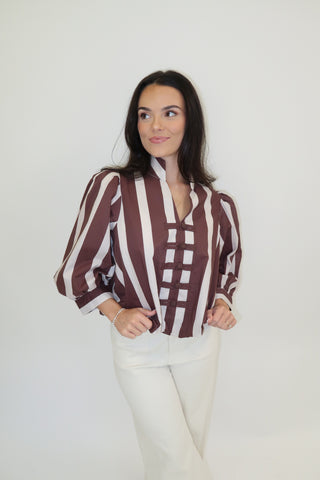 Plot Twist Stripe Top - The Pink Tulip Clothing