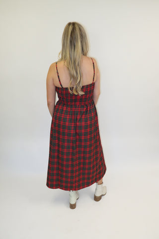 The Autumn Social Plaid Midi Dress
