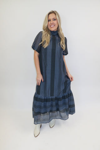 A Little Whimsy Polka Dot Midi Dress - The Pink Tulip Clothing
