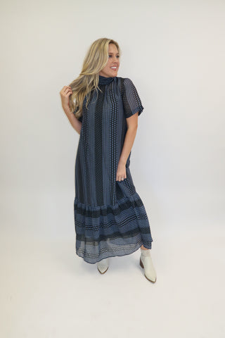 A Little Whimsy Polka Dot Midi Dress - The Pink Tulip Clothing