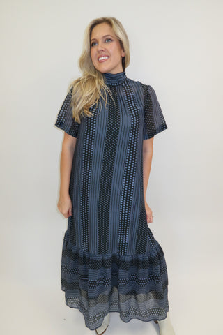 A Little Whimsy Polka Dot Midi Dress - The Pink Tulip Clothing