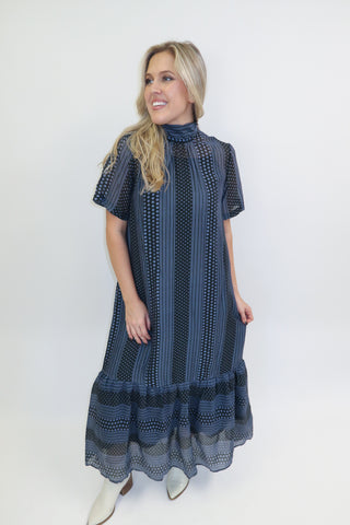 A Little Whimsy Polka Dot Midi Dress - The Pink Tulip Clothing