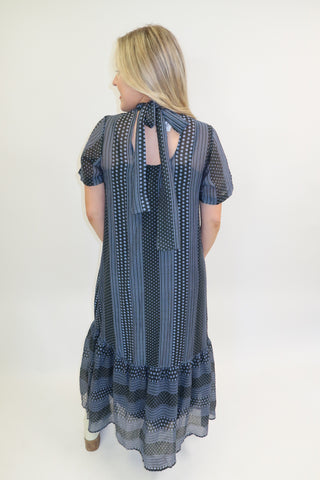 A Little Whimsy Polka Dot Midi Dress - The Pink Tulip Clothing