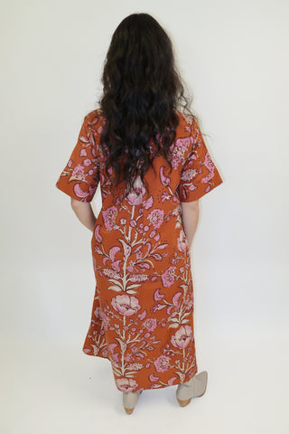 Coastal Bloom Floral Midi Dress - The Pink Tulip Clothing