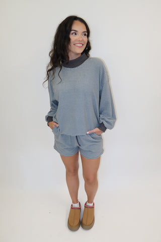 Slow Sunday Stripe Lounge Set - The Pink Tulip Clothing