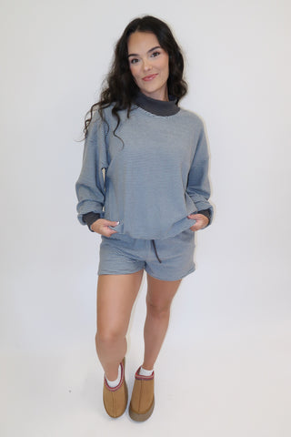 Slow Sunday Stripe Lounge Set - The Pink Tulip Clothing