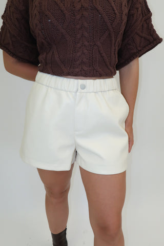 City After Dark Faux Leather Shorts - The Pink Tulip Clothing