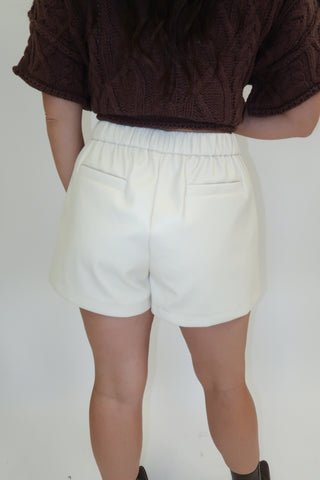 City After Dark Faux Leather Shorts - The Pink Tulip Clothing